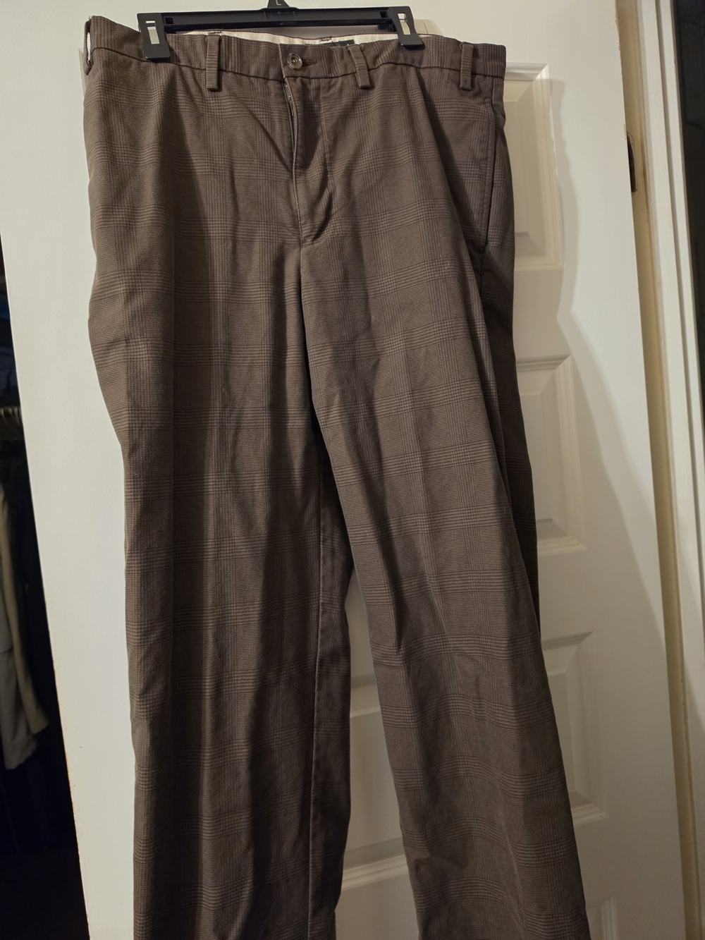 Eddie Bauer Brown Plaid Dress Pants